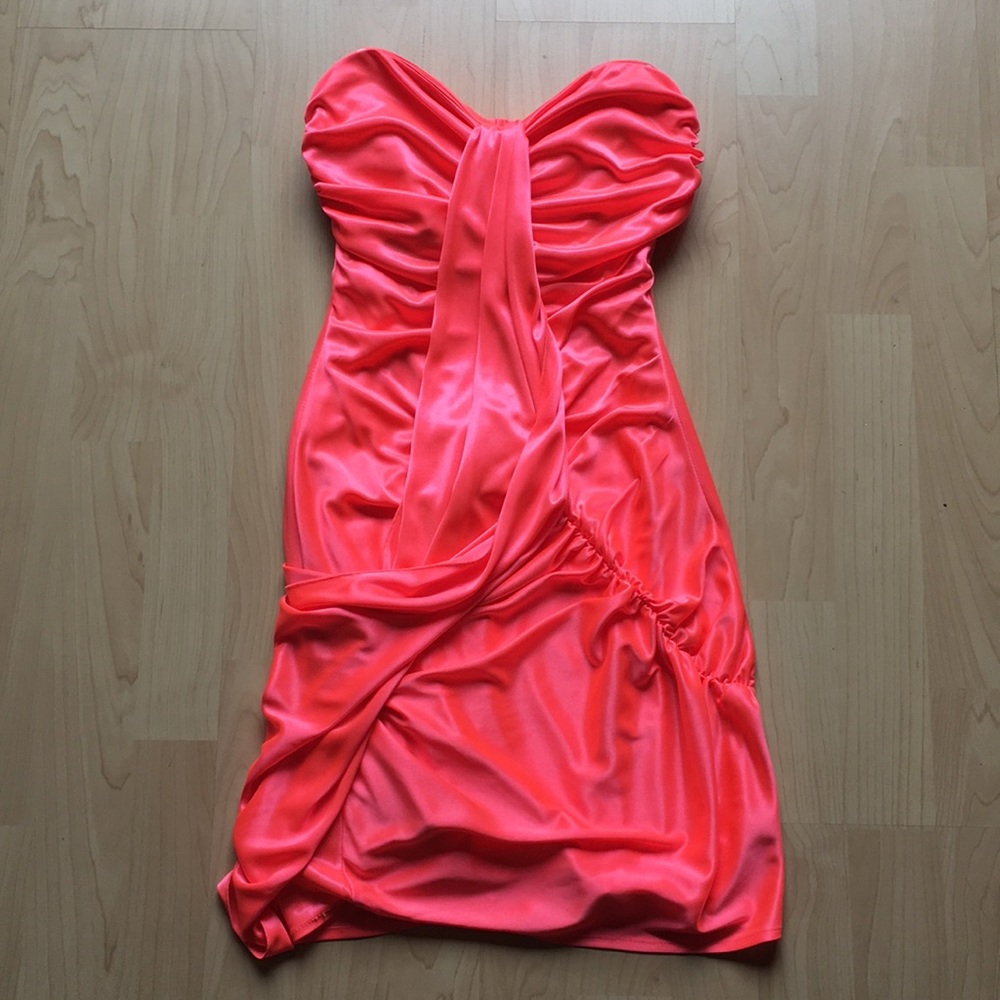 Fun Neon Coral Mini Dress